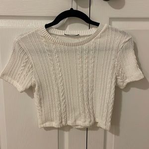 ZARA Crop knit tee